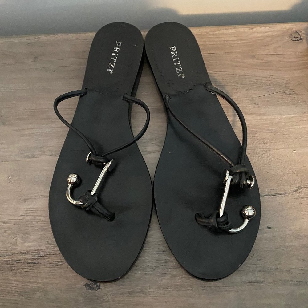 Pritzi Anchors Away Black Sandal 8